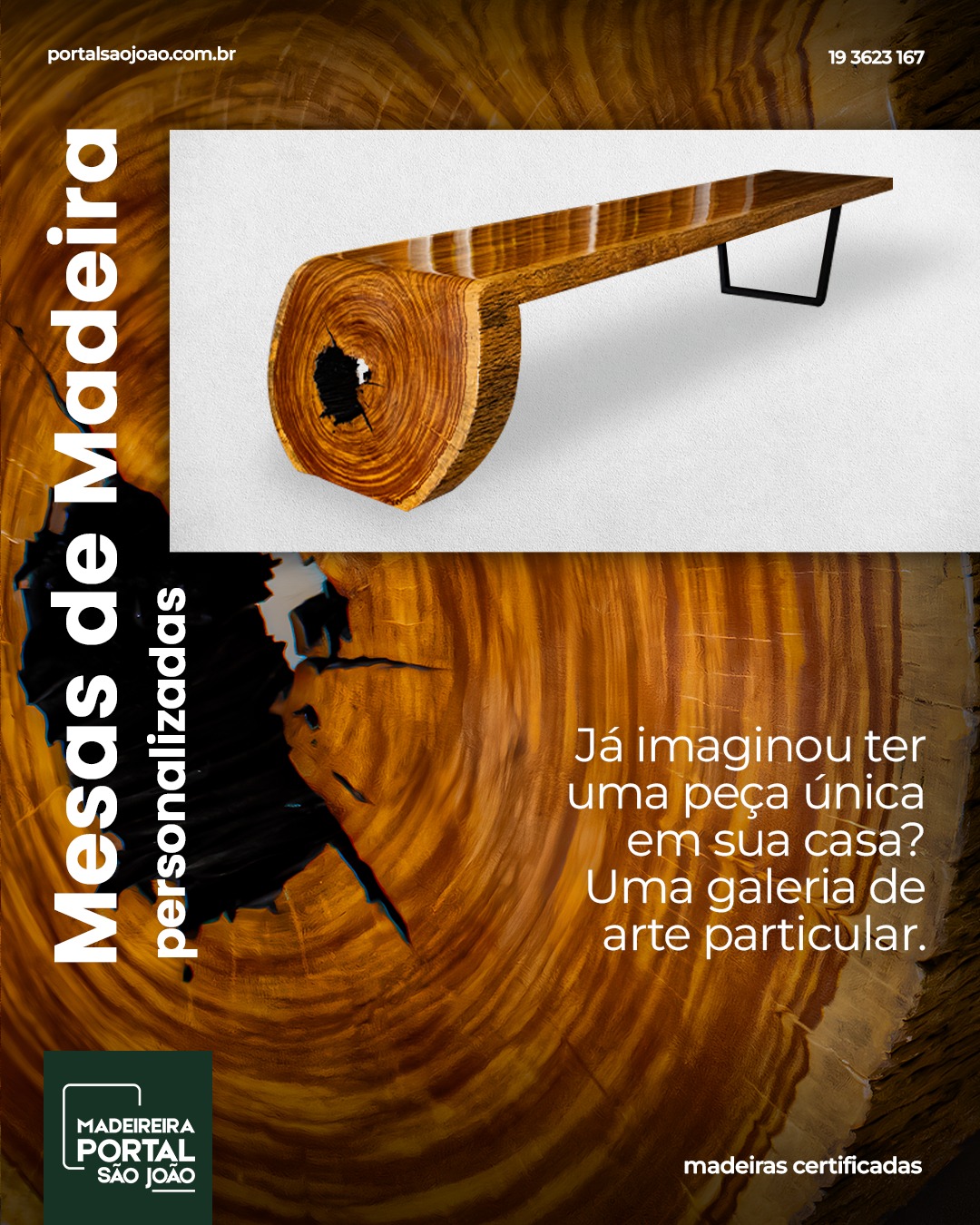 Nenhuma mesa de madeira é igual à outra.O corte da árvore, os veios, os detalhes naturais…São obras de arte que a natureza criou e nós apenas revelamos.Exclusividade que você não encontra em série.Um item único para um ambiente único.Venha fazer seu orçamento com quem entende do assunto!👇📞 (19) 3623-1647
📲 (19) 99927-4306
📍 Av. Dr. Octávio da Silva Bastos, 3145 Parque Alvorada#MesaDeMadeira #PeçaÚnica #DesignAutoral #MadeiraNobre #BelezaNatural #DecoraçãoExclusiva #MobiliárioDeAutor #NaturezaNaDecoração #MadeiraDeVerdade #DetalhesQueEncantam