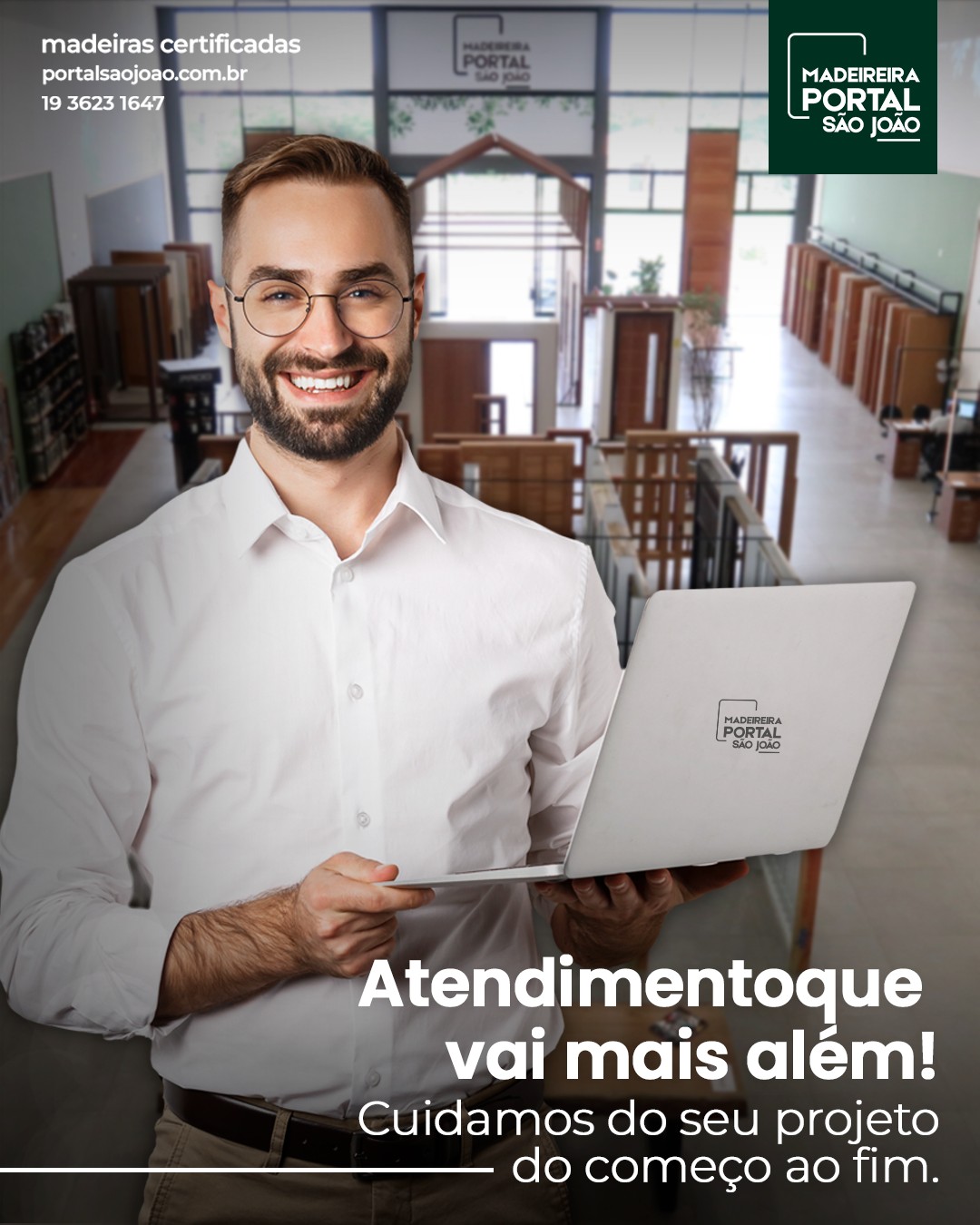 Aqui na Portal São João, atendimento é mais que uma palavra, é compromisso.Entendemos que cada projeto tem necessidades únicas. Por isso, nosso time acompanha você desde a escolha do material até a entrega, e até depois da obra, garantindo suporte e atenção a cada detalhe.Porque para nós, vender madeira é construir relações duradouras, baseadas em confiança e excelência.Conte com a gente para transformar seu projeto em realidade.Fale com a gente e transforme seus ambientes com madeira de verdade.📞 (19) 3623-1647
📲 (19) 99927-4306
📍 Av. Dr. Octávio da Silva Bastos, 3145 Parque Alvorada#PortalSãoJoão #AtendimentoComQualidade #MadeiraComAlma #ConstruindoConfiança #ParceriaQueDura #SuporteAoCliente #MadeiraEAtendimento
