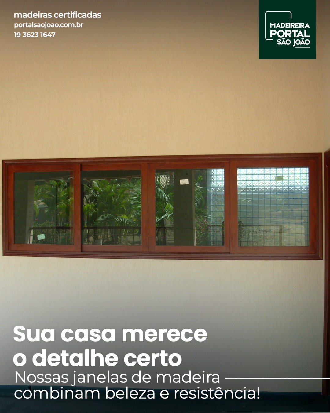 Cada janela de madeira da Portal São João é feita sob medida para o seu projeto, unindo beleza, durabilidade e segurança.
Um detalhe que transforma a fachada da sua casa e garante conforto para o dia a dia 🌿📍 Venha conhecer nossas opções e personalize seus ambientes com qualidade e estilo!📞 (19) 3623-1647
📲 (19) 99927-4306
📍 Av. Dr. Octávio da Silva Bastos, 3145 Parque Alvorada#JanelasDeMadeira #MadeiraSobMedida #MadeireiraPortalSãoJoão #DetalhesQueEncantam #BelezaEDurabilidade