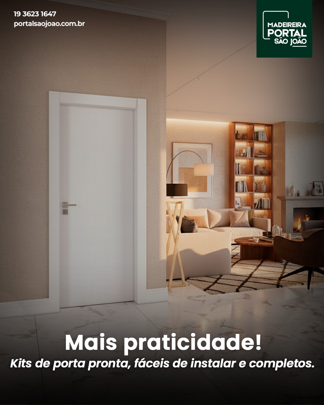 Quer facilidade na instalação da sua porta sem abrir mão da qualidade? 🌿Os kits de porta pronta da Portal São João vêm com tudo que você precisa, garantindo rapidez, segurança e acabamento perfeito.
Fale com a gente e veja qual kit combina com seu projeto!
📞 (19) 3623-1647
📲 (19) 99927-4306
📍 Av. Dr. Octávio da Silva Bastos, 3145 Parque Alvorada
#KitPortaPronta #PortaDeMadeira #MadeireiraPortalSãoJoão #PraticidadeEQualidade #DetalhesQueEncantam