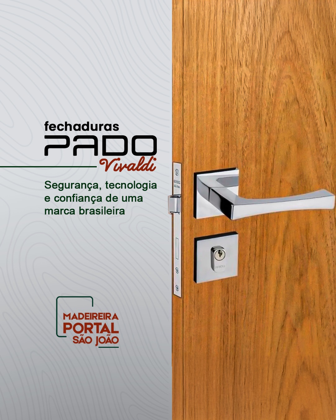 Quando o assunto é segurança, escolher a fechadura certa faz toda a diferença. 🔐✨As fechaduras Pado unem a tradição de uma marca brasileira com mais de 80 anos de história à inovação em soluções modernas de segurança.São opções que atendem desde projetos residenciais até ambientes corporativos, com qualidade, resistência e excelente custo-benefício.O portfólio Pado oferece:
✔️ Fechaduras convencionais para portas internas e externas
✔️ Modelos digitais com senha, biometria, cartão e aplicativo
✔️ Acabamento robusto e materiais de alta durabilidade
✔️ Garantia e assistência técnica nacionalTudo isso para garantir mais tranquilidade, praticidade e proteção no seu dia a dia.📍 Encontre fechaduras Pado na Portal São João e escolha a solução ideal para o seu projeto.📞 (19) 3623-1647 📲 (19) 99927-4306 📍 Av. dos Trabalhadores, 578 - Distrito Industrial, São João da Boa Vista - SP