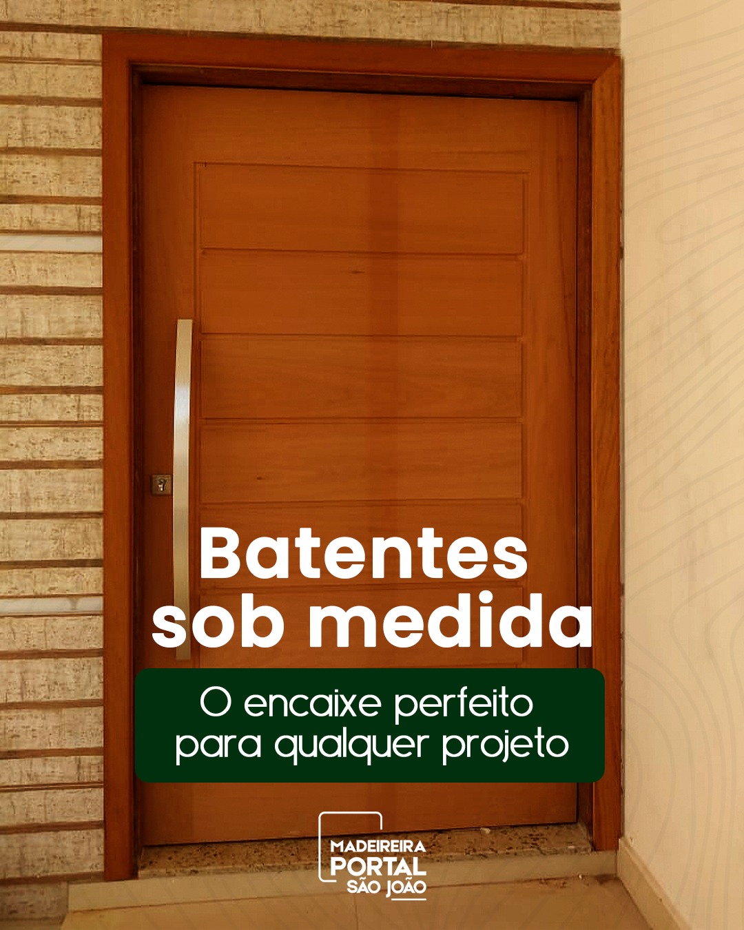 Os batentes de madeira fazem toda a diferença no acabamento final de portas e ambientes.E aqui na Portal São João, eles são produzidos sob medida, especialmente em tamarino, uma madeira resistente, estável e com acabamento impecável. 🌿Perfeitos para projetos que exigem precisão, nossos batentes garantem:
✔️ Encaixe perfeito
✔️ Durabilidade
✔️ Acabamento uniforme
✔️ Personalização conforme o projetoMesmo na fase "bruta" da obra, é o batente que define a qualidade da instalação e o alinhamento da porta.📍 Fale com a Portal São João e peça seus batentes sob medida!📞 (19) 3623-1647 📲 (19) 99927-4306 📍 Av. Dr. Octávio da Silva Bastos, 3145 - Parque Alvorada
.
.
#Batentes #BatentesSobMedida #PortalSãoJoão #MadeiraDeQualidade #Tamarino #AcabamentoPerfeito #ProjetosSobMedida